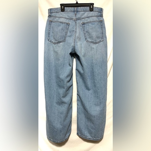 rag & bone Lori Mid-Rise Crop Jeans Wide Leg Light Wash Denim Casual - Picture 9 of 13